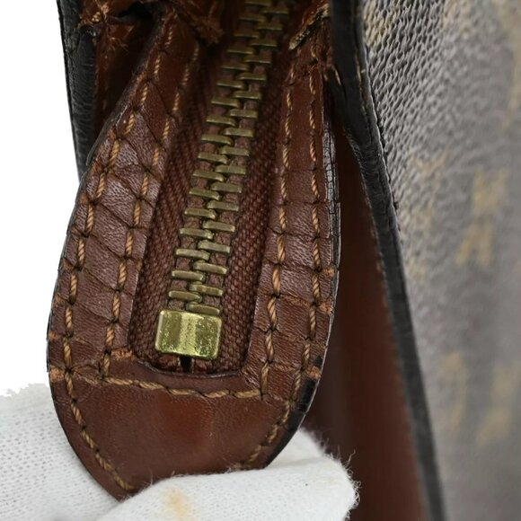 LOUIS VUITTON LV Pochette Homme Clutch Bag Monogram Leather Brown M51795 60ED261 - Picture 14 of 16